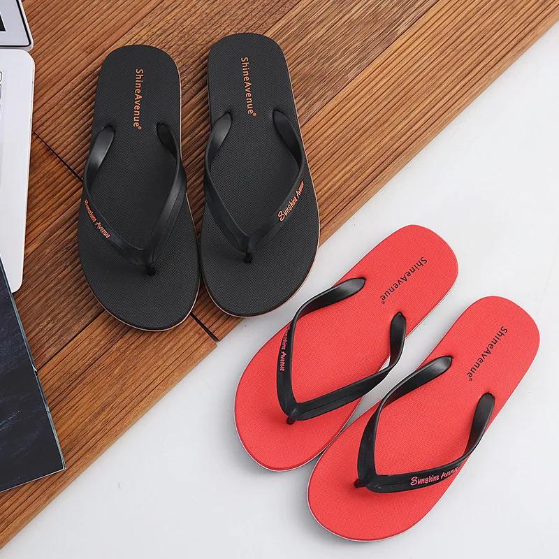 Мода Летняя Мода Противоскользящие Мужские Шлепанцы Уличные Мягкая Подошва Пляжные Тапочки Мужская Обувь