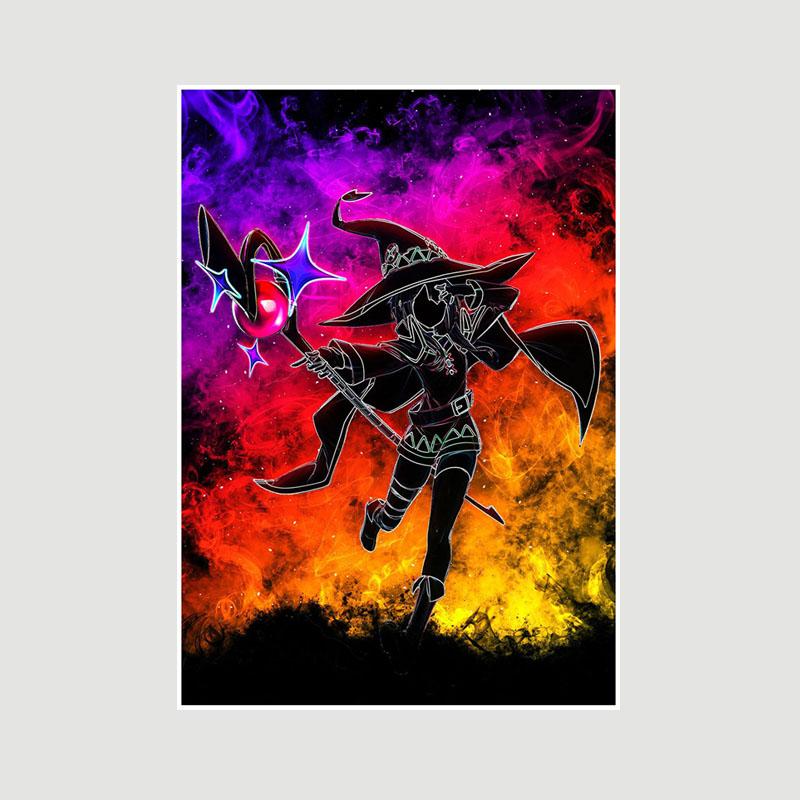Vintage Anime KonoSuba Megumin White Paper Posters and Prints Bedroom Bar Cafe Decoration Mural  Retro Wall Art Painting Home Decor