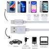 Lot 2 Cables 20cm USB Lightning Chargeur Blanc pour iPhone 14 / 13 / 12 / 11 / SE / X / XR / 7 / 8 / 6 / 5 / AirPods Phonillico