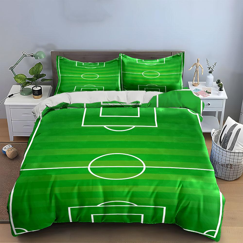 Soccer field layout pattern. Bedding sets Duvet cover sets Duvet covers Pillowcases(1*Duvet Cover 2*Pillowcases without duvet insert)