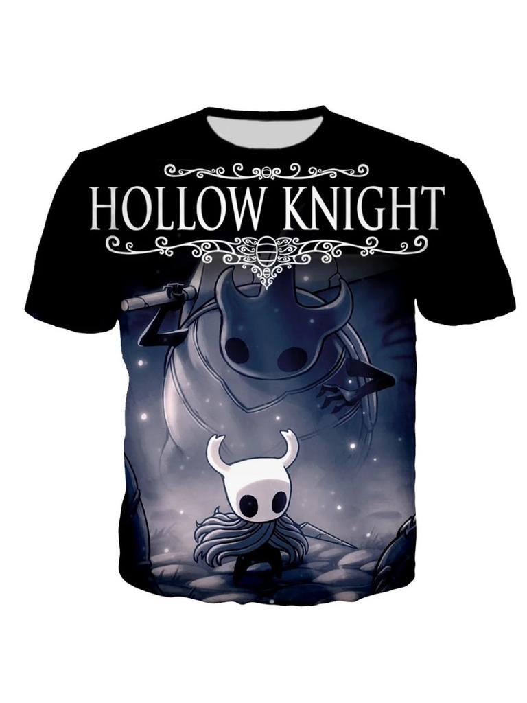 Летние футболки с 3D-печатью по игре Hollow Knight для мужчин и женщин, модная уличная одежда, с коротким рукавом