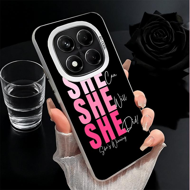 Чехол для телефона Girl Boss Lady Pink Soft для Xiaomi Redmi Note 13 14 15 Pro Plus 12S 12 11S 11 11T 10S 10 Ударопрочный Задняя крышка