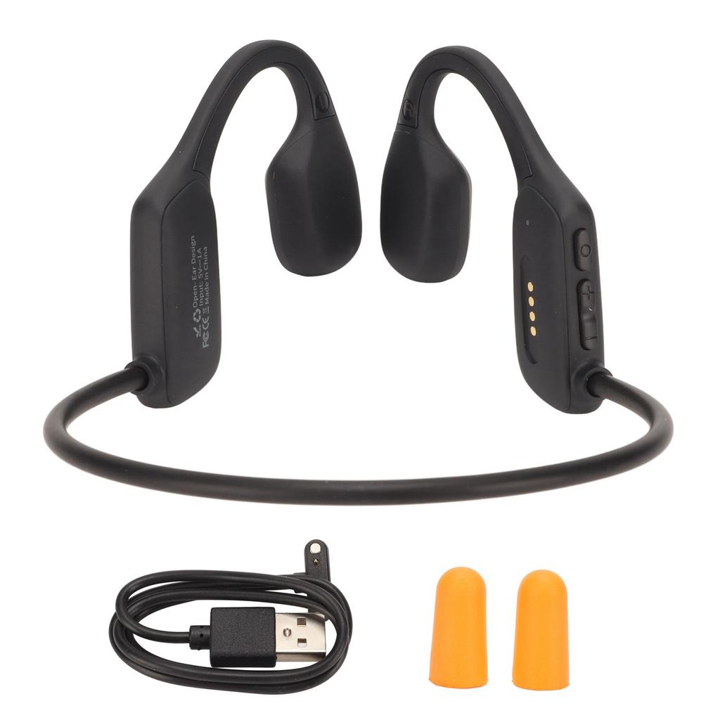 Bone Conduction Bluetooth5.3 Headset IPX5 Waterproof Open Ear Sports Headset with Mic for Exercise R