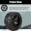 4pcs/set Rubber Tyre Tires & Plastic Hubs Wheel Rims Accessories for 1/8 RC Truck Car