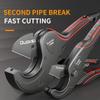 Pipe Cutter 42mm-75mm Aluminum Alloy Body Ratchet Scissors Tube Cutter PVC/PU/PP/PE Hose Cutting Hand Tools