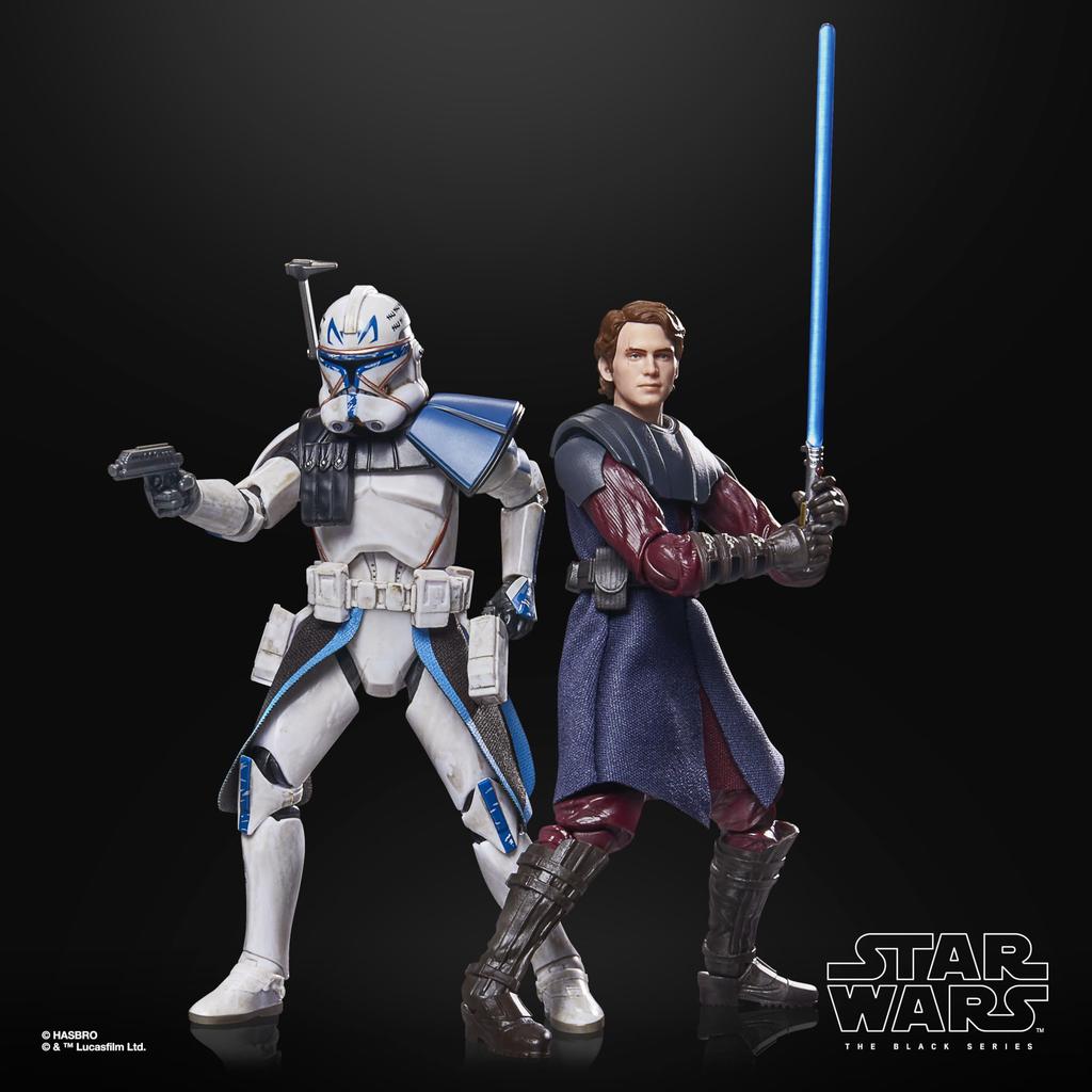 Hasbro Звездные Войны Черная Серия Энакин Скайуокер Капитан Клонов Звездные Войны Премиум Коллекция 15 см Набор из 2 Фигурок Действия Оригинальный и Рекс, (G1733)