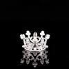 Mini Crown Cake Decoration Princess Topper Pearl Tiara Childrens Hair Accessories Wedding Kids Birthday Party Decorative