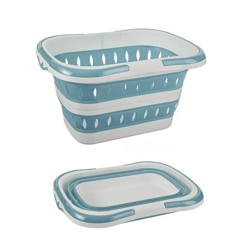 Foldable Laundry Basket Bathroom Dirty Clothes with Handle Suitable Large Capacity Portable Storage Basket for Household Use