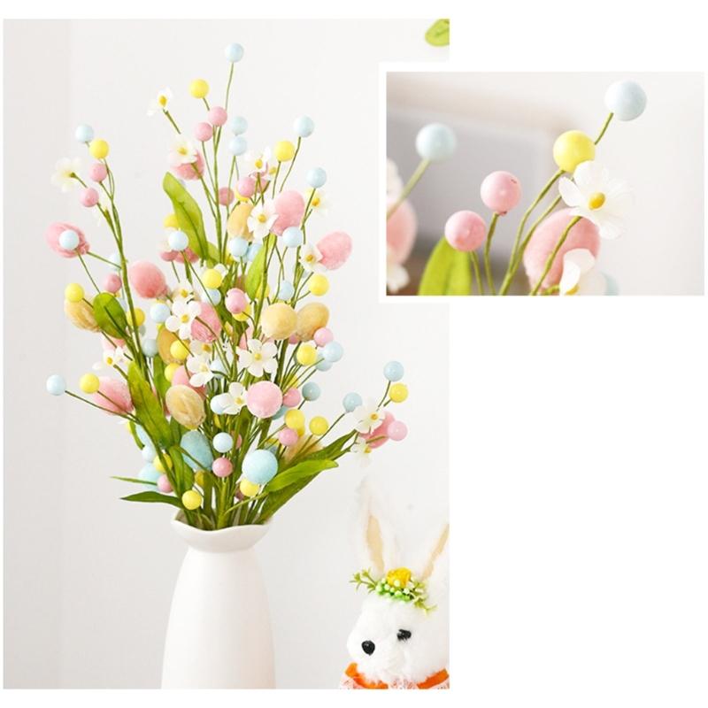 Прочная искусственная ветка пасхального цветка Вставка Изысканное мастерство для различных декоративных нужд Долговечное использование