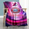 Fc Bayern München 69 Personalized Text Blanket Multi-purpose Customizable Blanket Durable Comfort Great for Home Decor Bed Chair Seaside