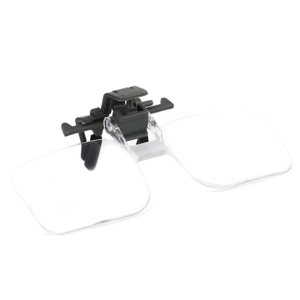 2X Magnification Head-mounted Magnifier Detachable Acrylic Optical Lens Clip-on Magnifying Glass Comfortable Multifunctional