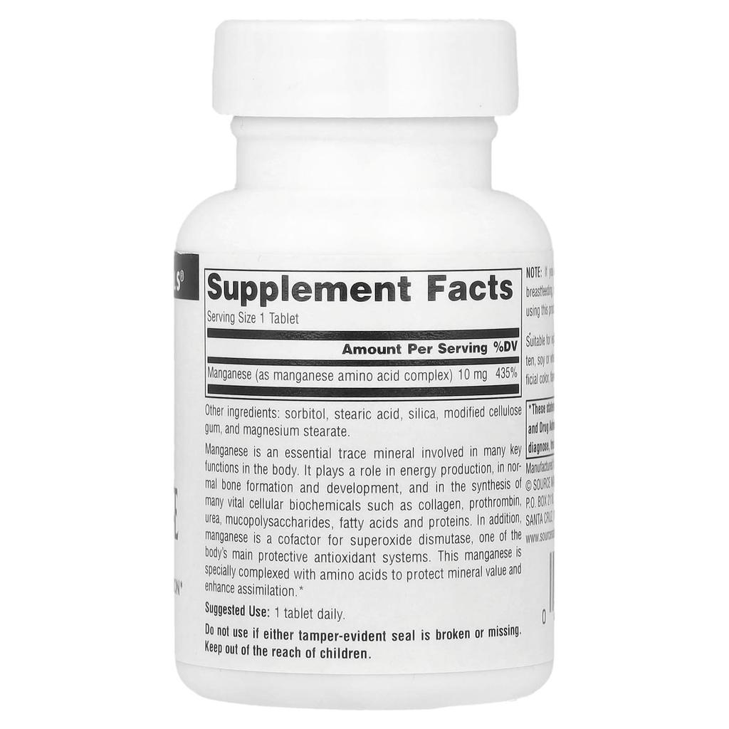 Manganese, 10Mg, 100 Tablets