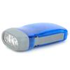 Adjustable Battery New Blue Hiking Dynamo Light Powered Torches Flashlight Torch Hand Pressing LED