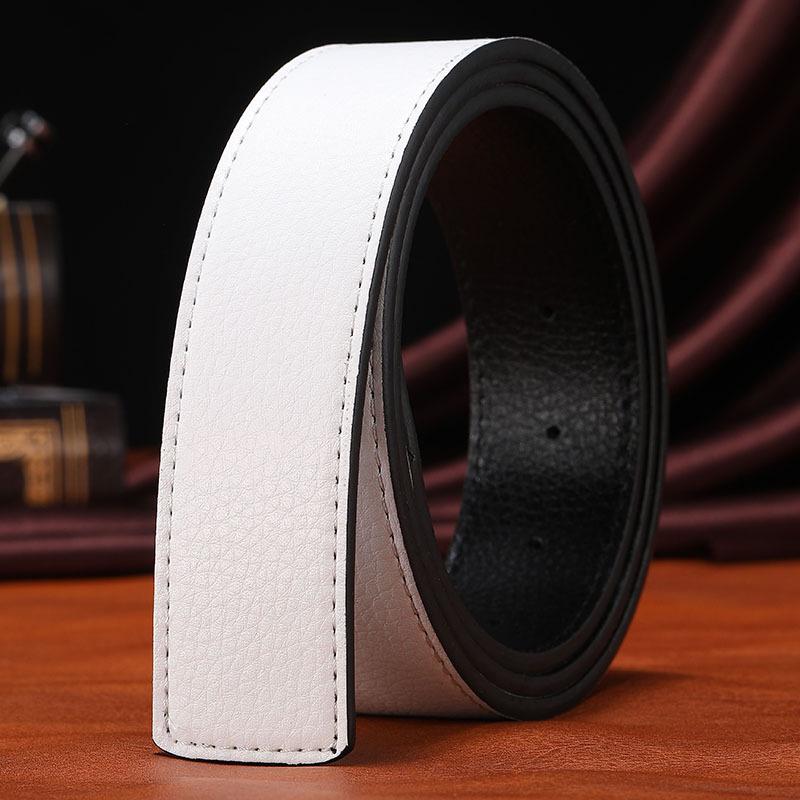 Мужской ремень из кожи личи с H-образной пряжкой – Молодежный, универсальный корейский стиль