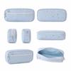 Star Print Pen Bag Multi-compartment Desktop Stationery Organizer Pouch Stationery Storage Bag