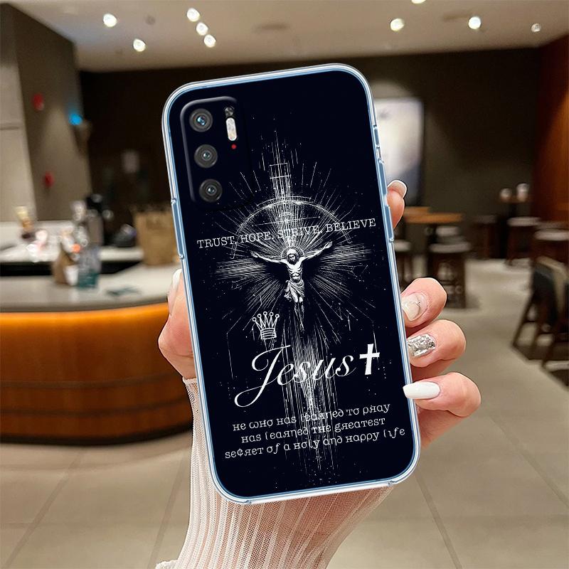 UP14 Bible verse Jesus Cross Transparent Phone Case for Motorola Moto Edge 20 30 40 50 S30 Fusion Ultra Pro Neo Lite + G200 G23