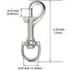 Поворотный крючок с ушком, карабин, односторонний зажим для флага, для крепления поводка и ошейника для домашних животных и других многоцелевых целей (2,75 дюйма, 4 шт. в упаковке)