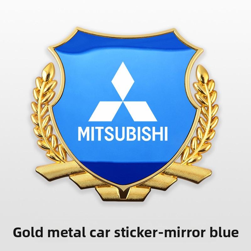 Car Metal Wheat Badge Sticker Window Shield Decals For Mitsubishi Outlander Lancer ASX Eclipse L200 Pajero Delica Mirage Attrage