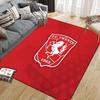 FC Twente Flannel Pattern Square Carpet,Area Rug,Carpet Rug for Living Room Bedroom Sofa Playroom Decor,Non-slip Floor Mat