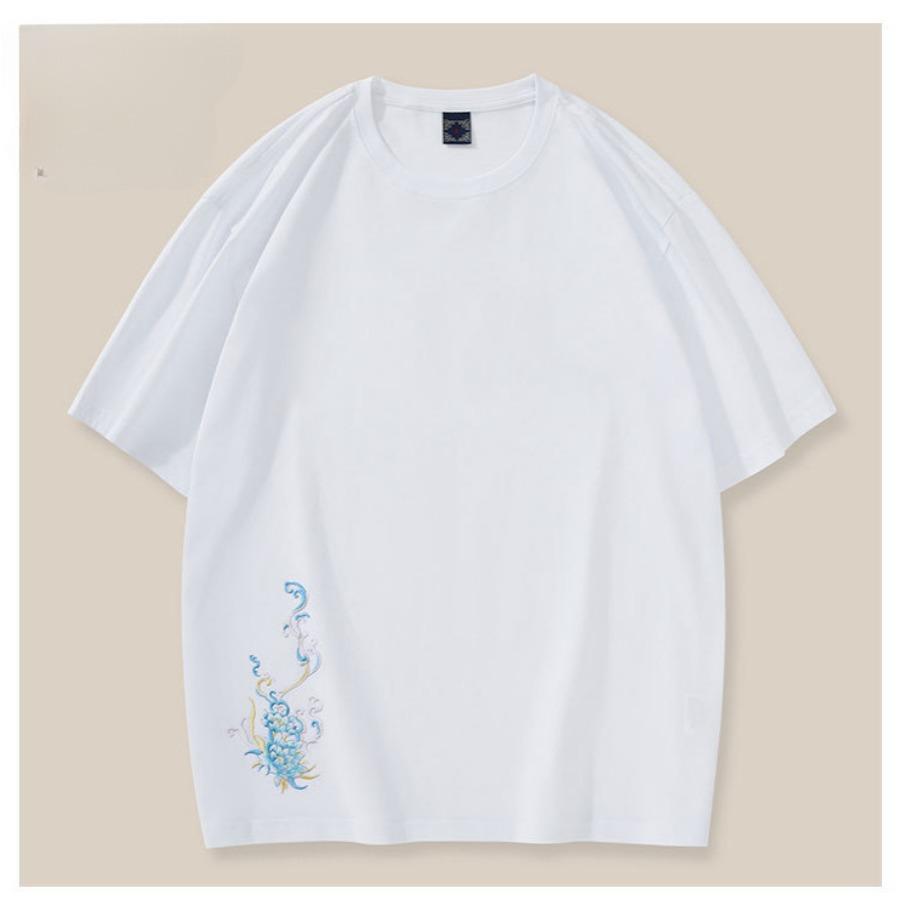 Футболка мужская Kirin Cotton с коротким рукавом, свободная, большого размера, China-Chic, свободная, модный бренд, повседневные топы с круглым вырезом