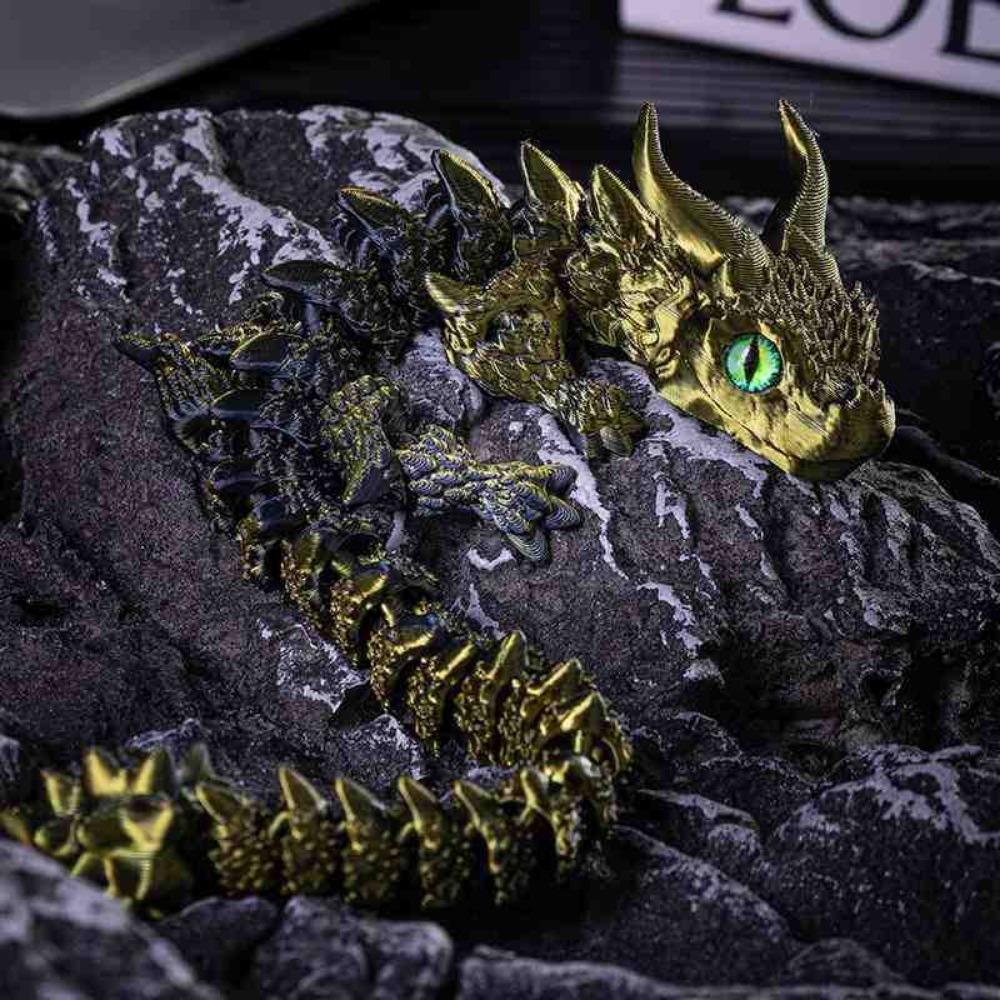 Цельноформованный 3D-печатный дракон 3D-игрушки-драконы с шарнирами Декорация для ландшафтного дизайна