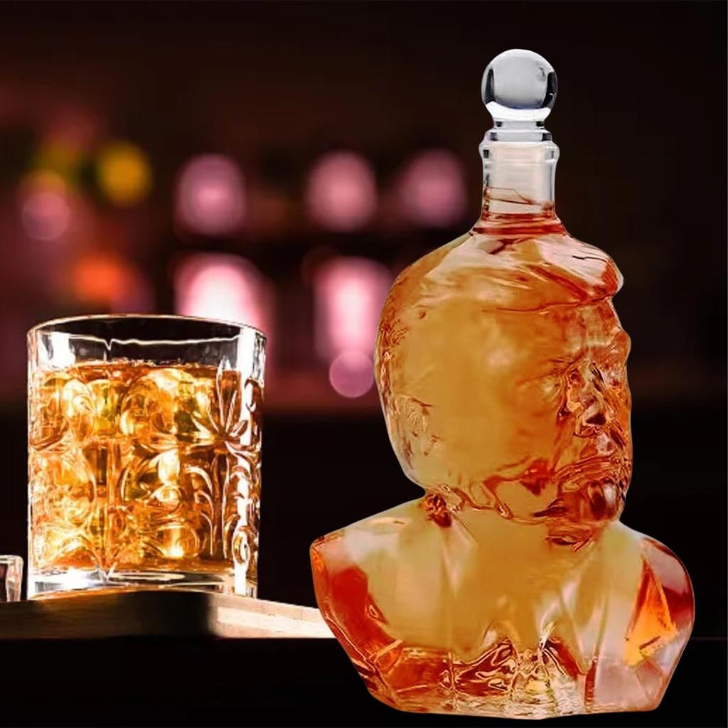 Смешная бутылка виски новый уникальный стеклянный графин для вина и виски графин