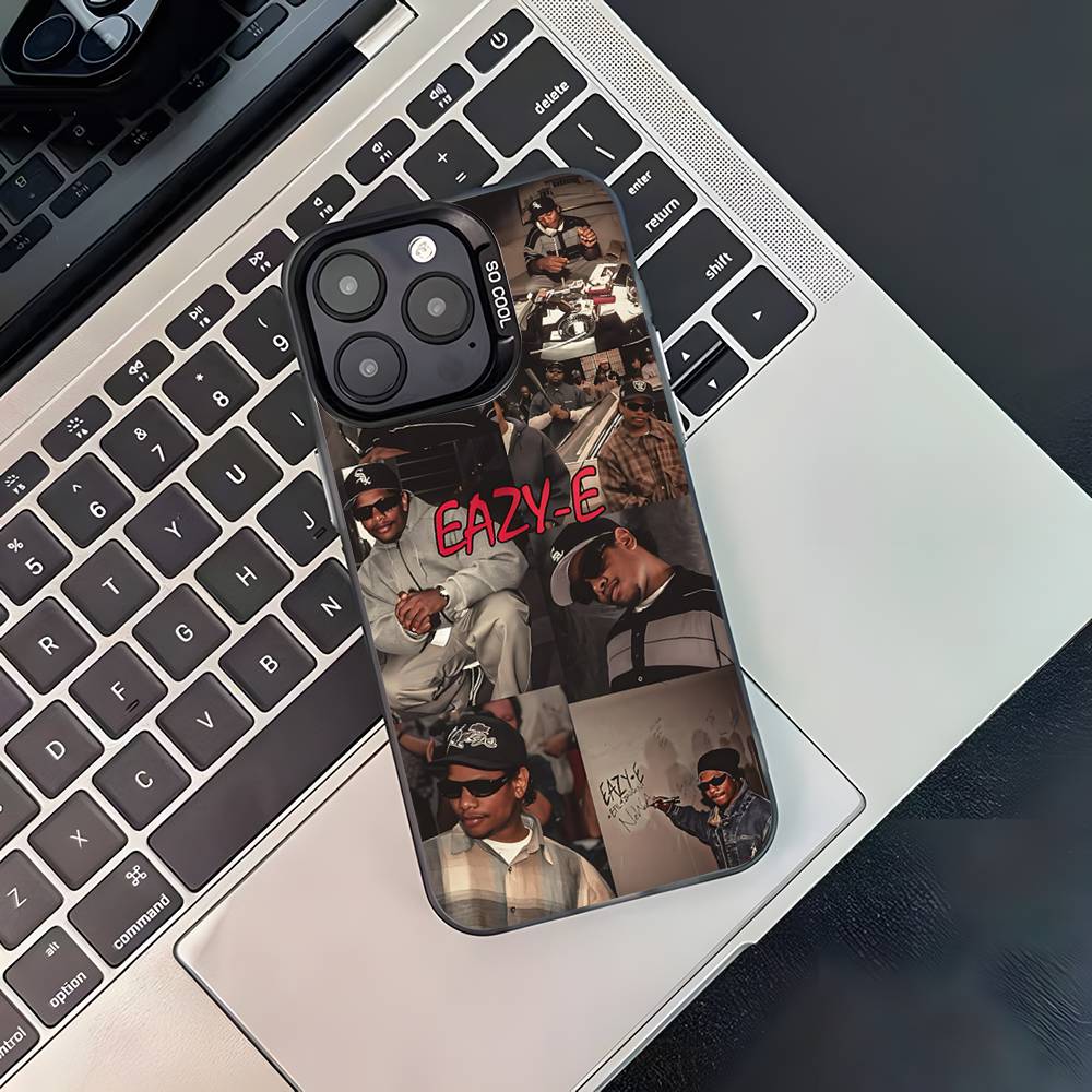 Чехол для телефона рэпера E-Eazy E для iPhone 16,15,14,13,12,11,Pro,XS,Max,Plus,Mini,SE4,E Черный Матовый Ударопрочный Чехол