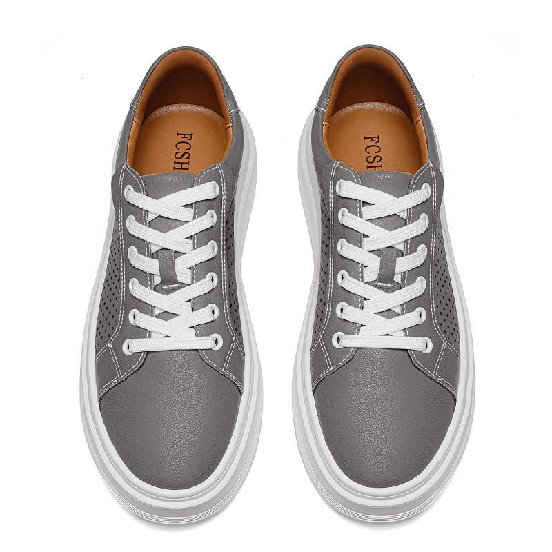 Fashion Genuine Leather Men's Summer Shoes Breathable Sneakers New Arrival Male Skateboard Footwear Versatile Trainers Tenis Masculino