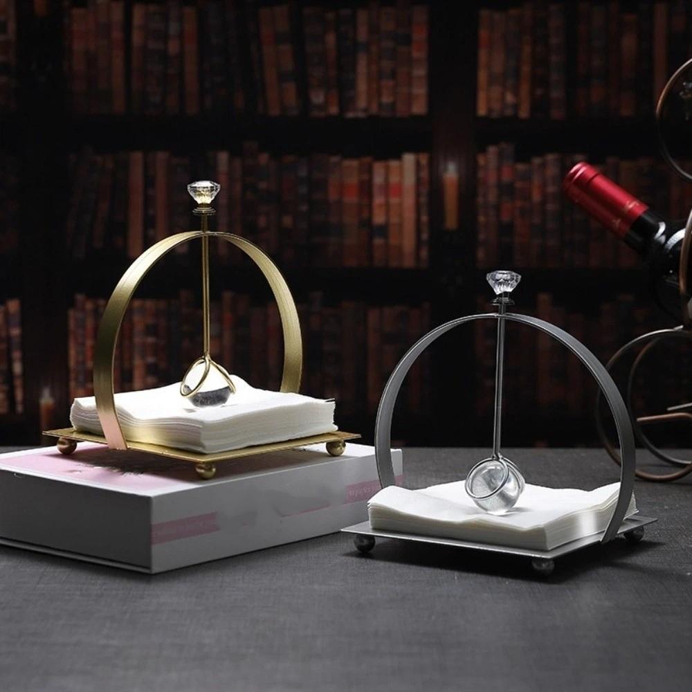 Modern Napkin Holder Square Tissue Storage Box Display Rack Arch Bridge Napkin Dispenser Cafe