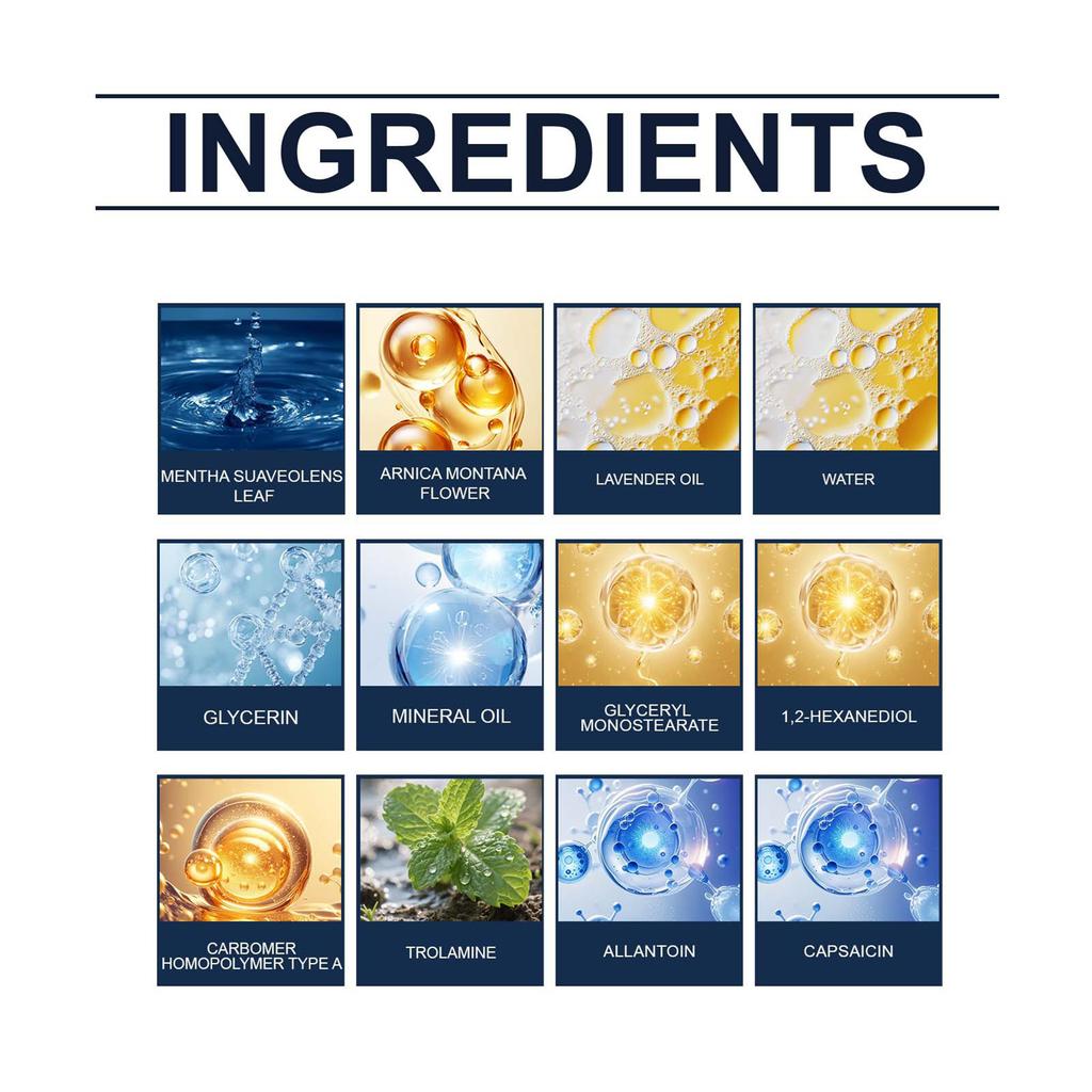 Joint and Muscle Recovery Cream Fast Absorption Elbows & Joint Massage Cream for Elderly Adults Body Health