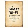 Металлическая табличка WiFi для гостей в винтажном стиле Ретро-плакат из жести для декора домашнего крыльца или кофейни Уникальная идея подарка Идеально для Ro
