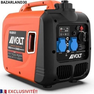 Бензиновый генератор 3200 Вт, тихий инверторный генератор с 2 розетками AC 230 В, 12 В DC и 2 портами USB Type-A