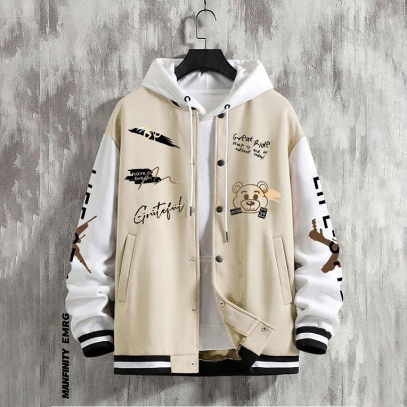 Men's Baseball Uniform Jacket Spring and Autumn Trendy Brand American High Street Handsome Young Men's Loose Casual Jacket