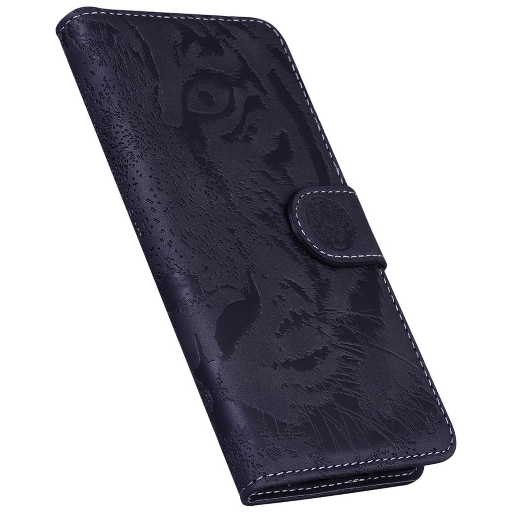 Кожаный чехол-книжка для Xiaomi Redmi Note 12 5G (Глобальный)/(Индия)/(Китай)/Poco X5 5G, Чехол-кошелек с подставкой с тигровым принтом