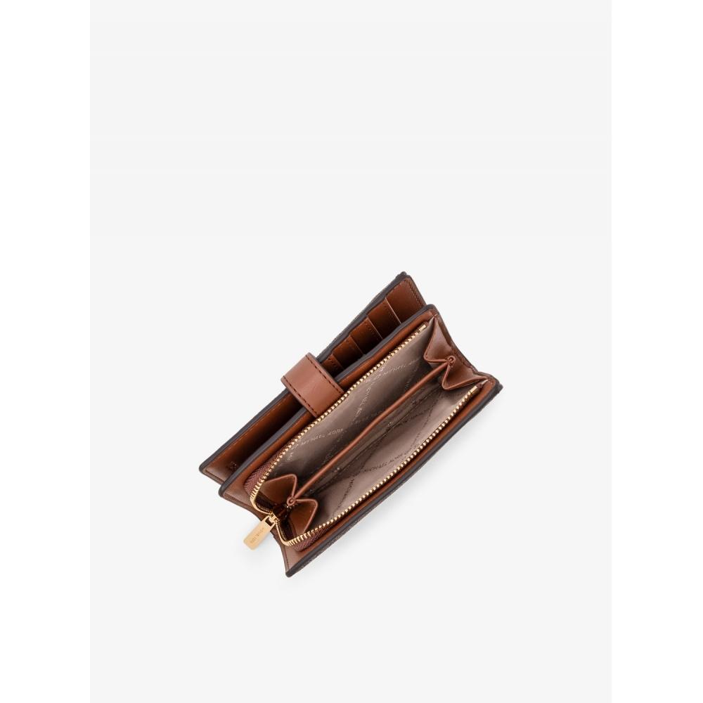 Michael Kors [Ограниченная серия для Японии] Средний кошелек-таб на молнии Greenwich   Mk Signature 35s5ggrf6b200 Коричневый