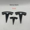1-3pcs glossy black Not Affect ABS for Tesla Model3 ModeY car Front Emblem Rear Tail Trunk Steering Wheel Sticker Badge styling