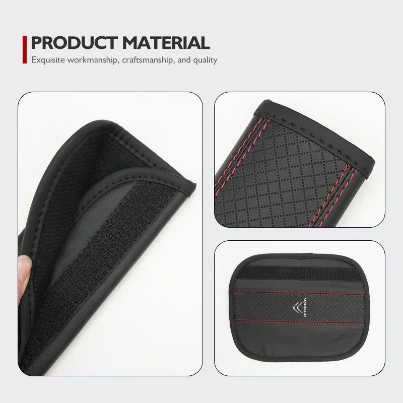 APS2 Car Seat Belt Cover Styling Leather Safety Shoulder Protector For Citroen C4 C3 C5 C1 C2 C6 C4L DS3 DS4 Berlingo Picasso Jumper
