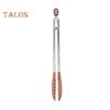 Food Tong Stainless Steel Wooden Cooking Tongs Anti-Slip Ergonomic Grip Serving Tongs for BBQ Food Buffets Parties