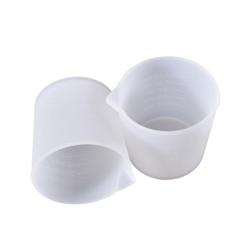 2 Pcs Reusable Silicone Measuring Cups Epoxy Resin Mixing Cups Non-Stick Paint Pouring Cup Jewelry Making Tool Durable