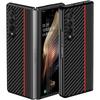 Чехол для Samsung Galaxy Z Fold4 Ультратонкий с текстурой из волокна Роскошная кожаная складная крышка Fold 4 Ударопрочный