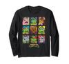 Teenage Mutant Ninja Turtles Group Grid Distressed Long Sleeve T-Shirt