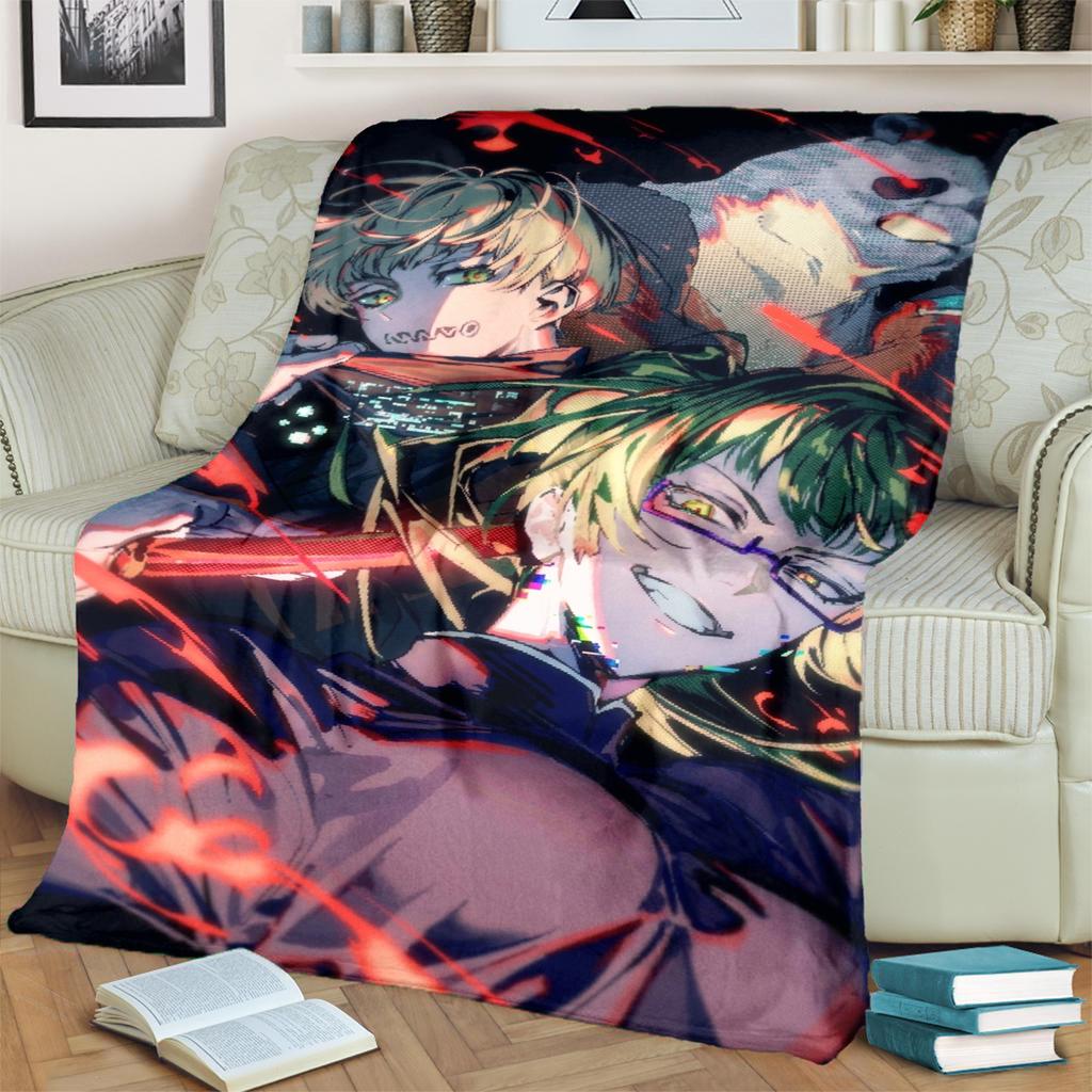 Jujutsu Kaisen Themed Flannel Blanket Warm Comfortable for Bedrooms, Sofas, Beds, Chairs, Picnics, Travel