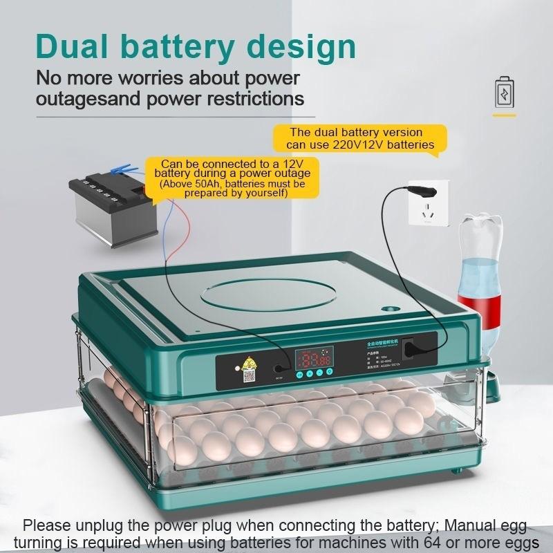 Автоматический инкубатор для яиц на 12/24/48/64/130 яиц Термостатическая машина для выведения цыплят Многофункциональный инкубатор для фермерских яиц