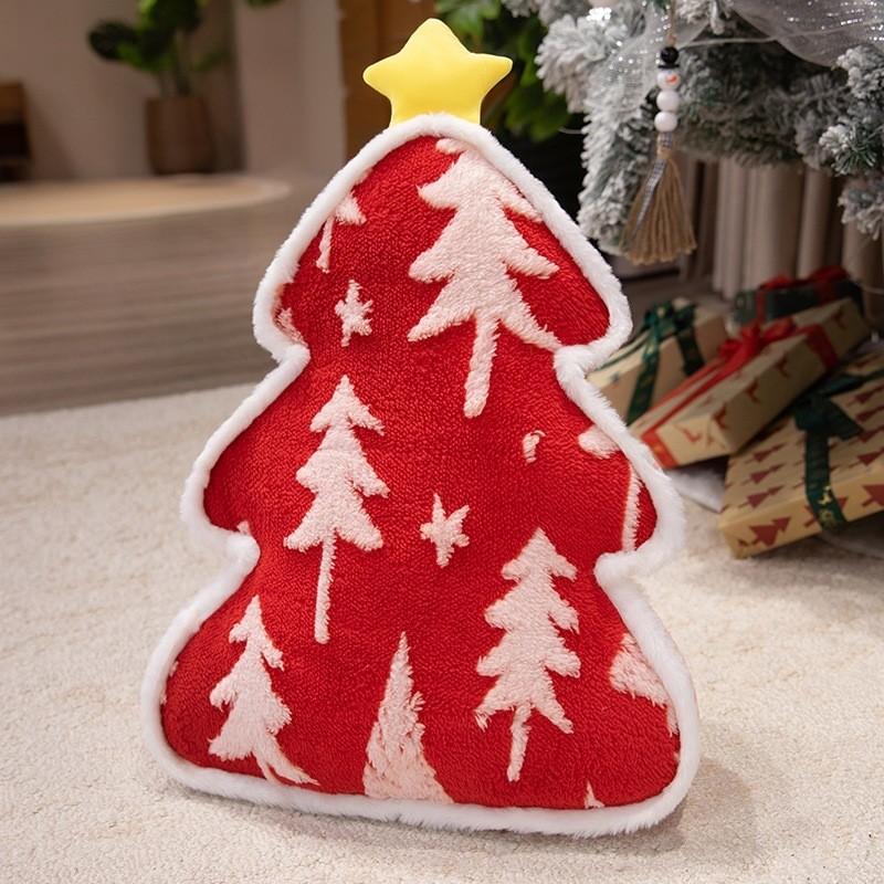 Tree Cartoon Christmas Stuffed Doll Plush Pillow Ornament Holiday Gifts Decor