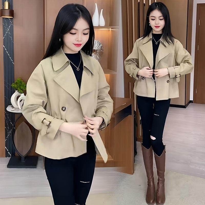 Loose Cut and Short Design Women's Casual Windbreaker for Spring