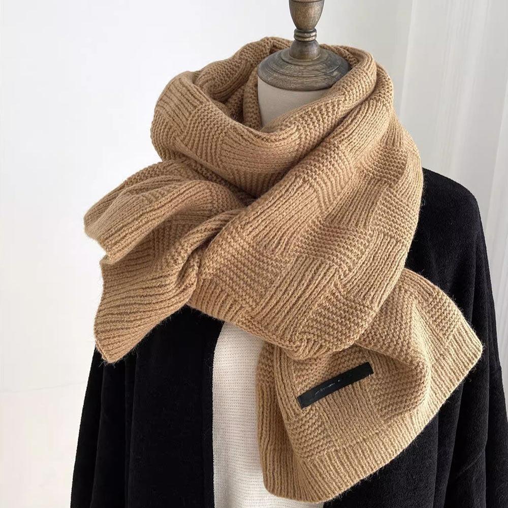Ветрозащитный универсальный шарф из искусственного кашемира, зимняя женская шаль для женщин и девочек