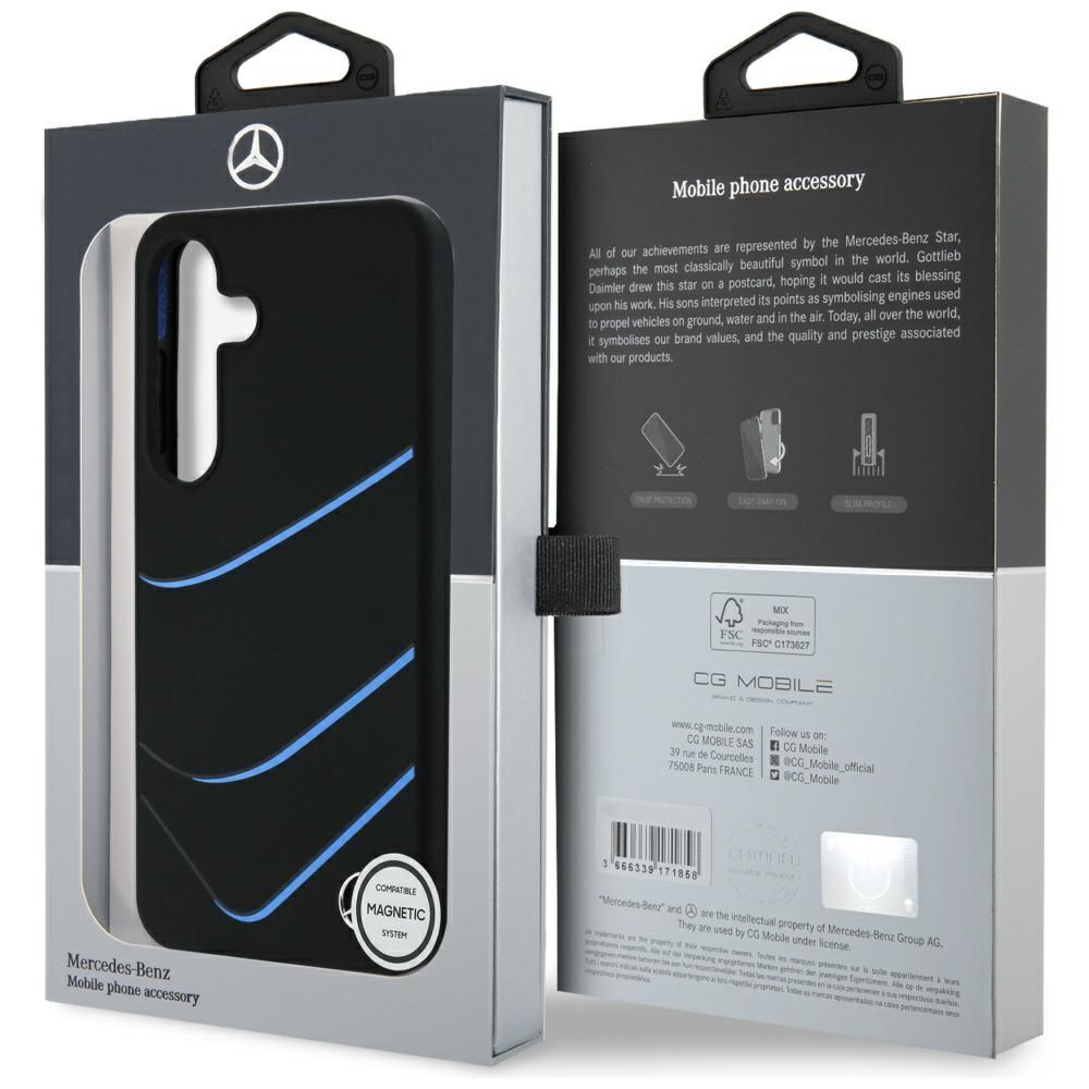 Etui do Samsung Galaxy S25 Mercedes MagSafe Czarne