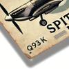 Металлический Плакат Настенное Искусство Spitfire P-93K MkI Самолет Ретро Авиация Гараж Декор