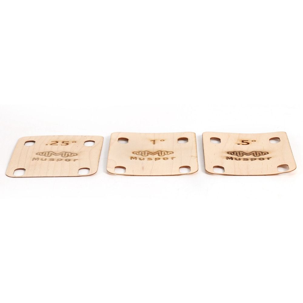 3 Pcs 0.25 0.5 1 Degree Guitar Maple Plate Maple Plate Wood Guitar Neck Shim for Bass Guitar