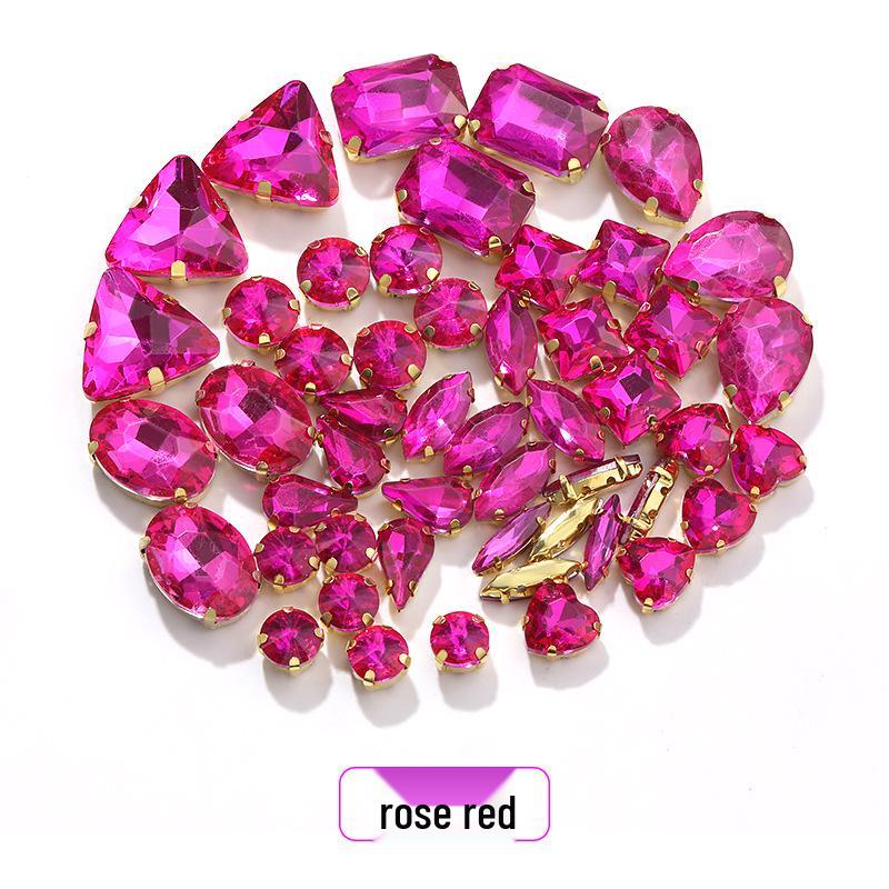 Пришитые вручную смешанные хрустальные стразы-когти для свадебного платья и аксессуаров для браслета